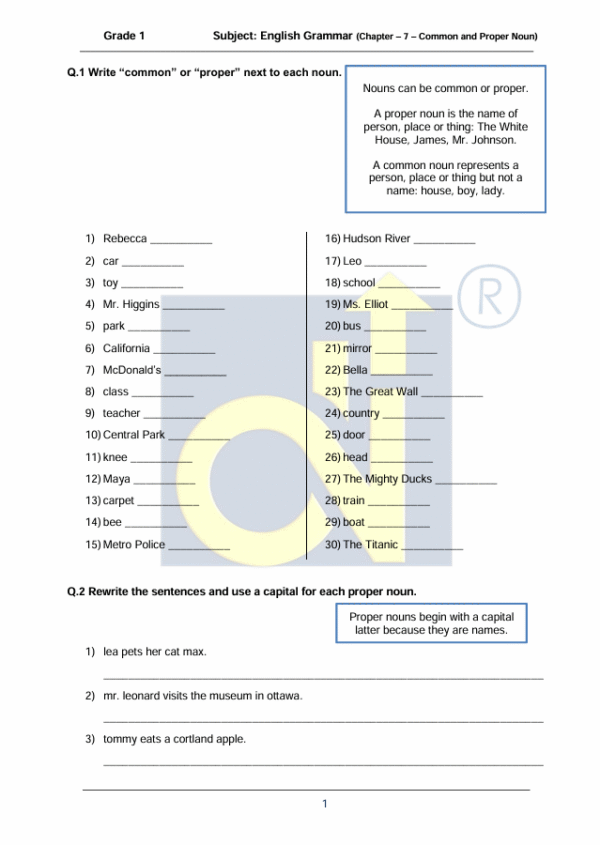 Chapter 07 - Common and Proper Noun