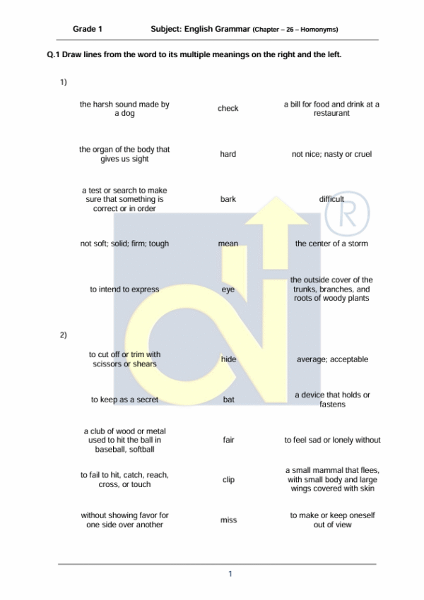 Chapter 26 - Homonyms