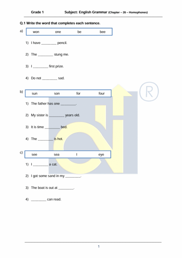 Chapter 27 - Homophones